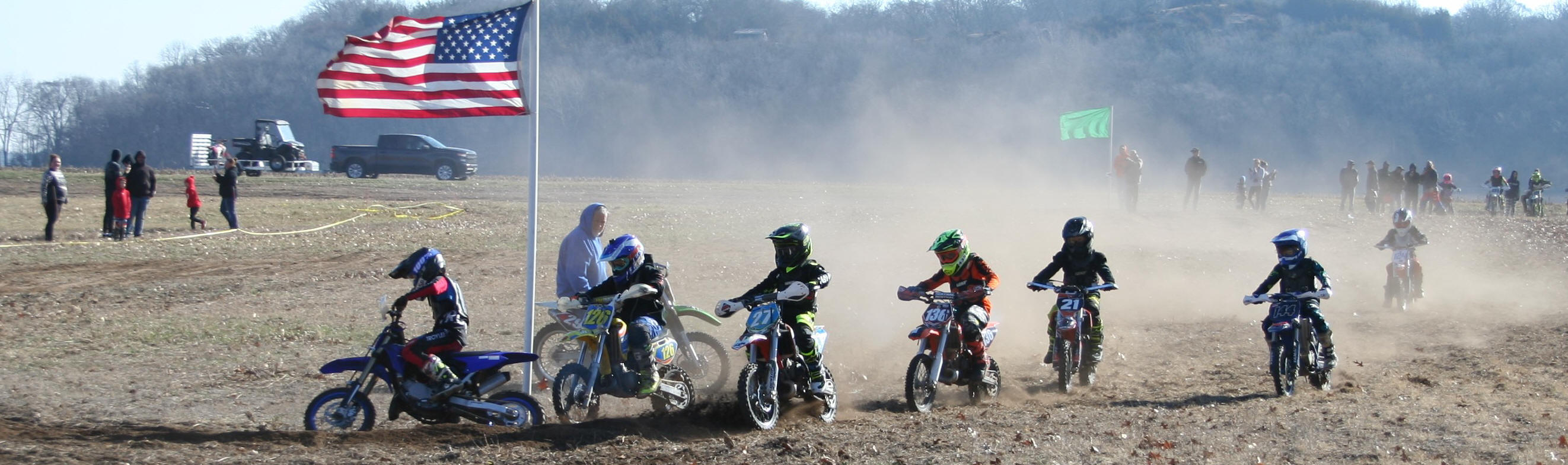 May be an image of 12 people, motorcycle and dirt bike